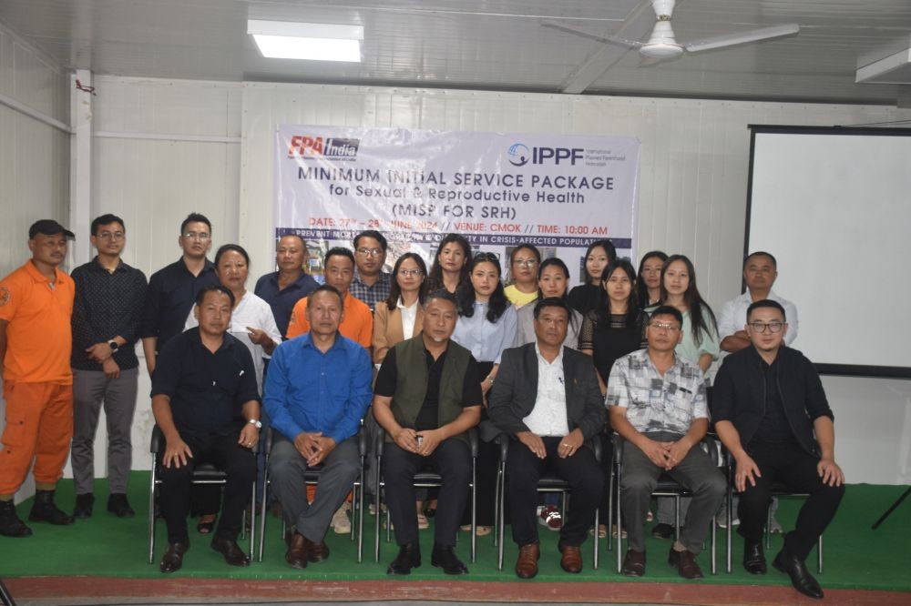 Dr Tsielhoutuo Rhutso, MLA & Chairman DPDB Kohima (3rd from left) with Dr Leamnyei Konyak CMO Kohima (3rd from right) with participants of the MISP training.